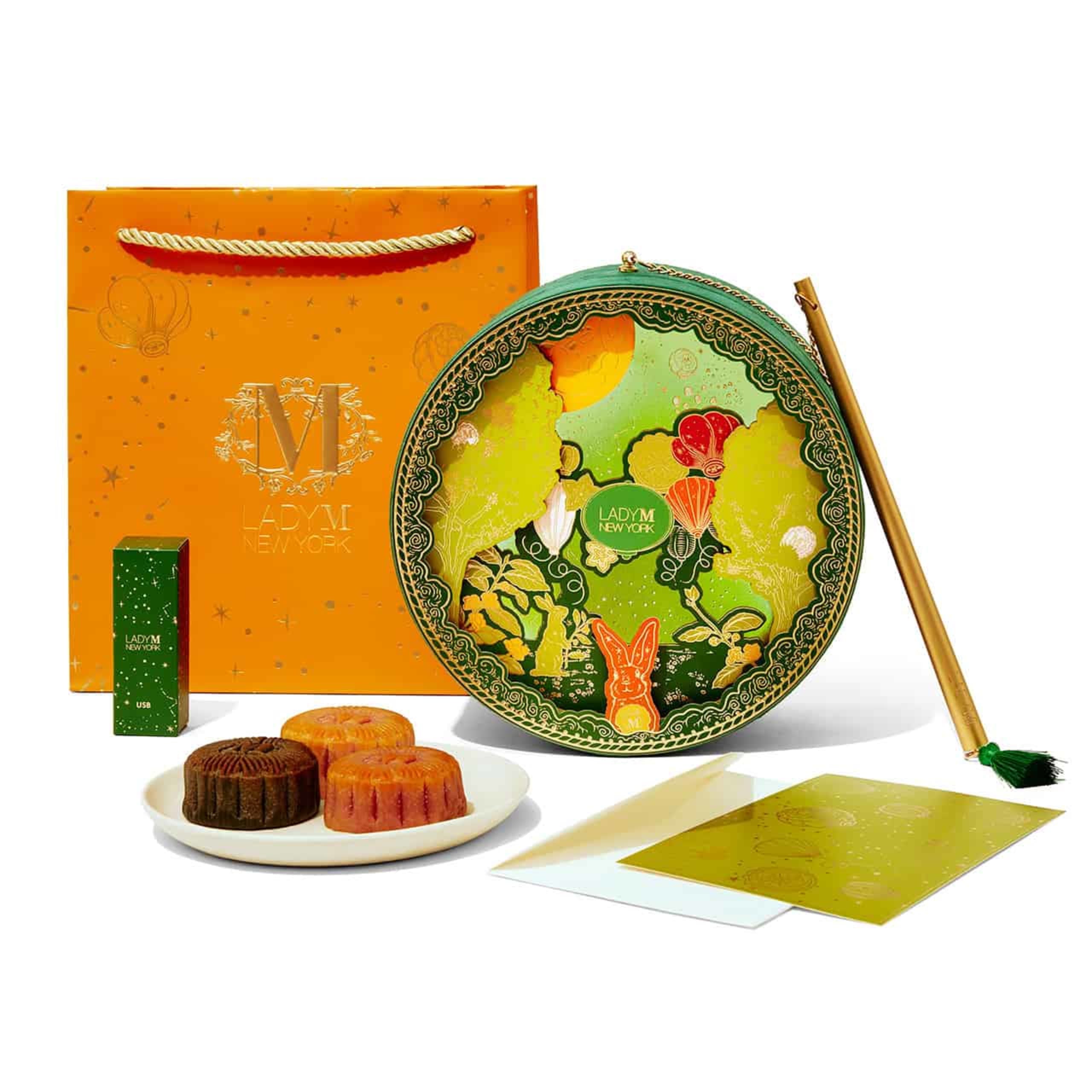 Lady M illustrated lantern box