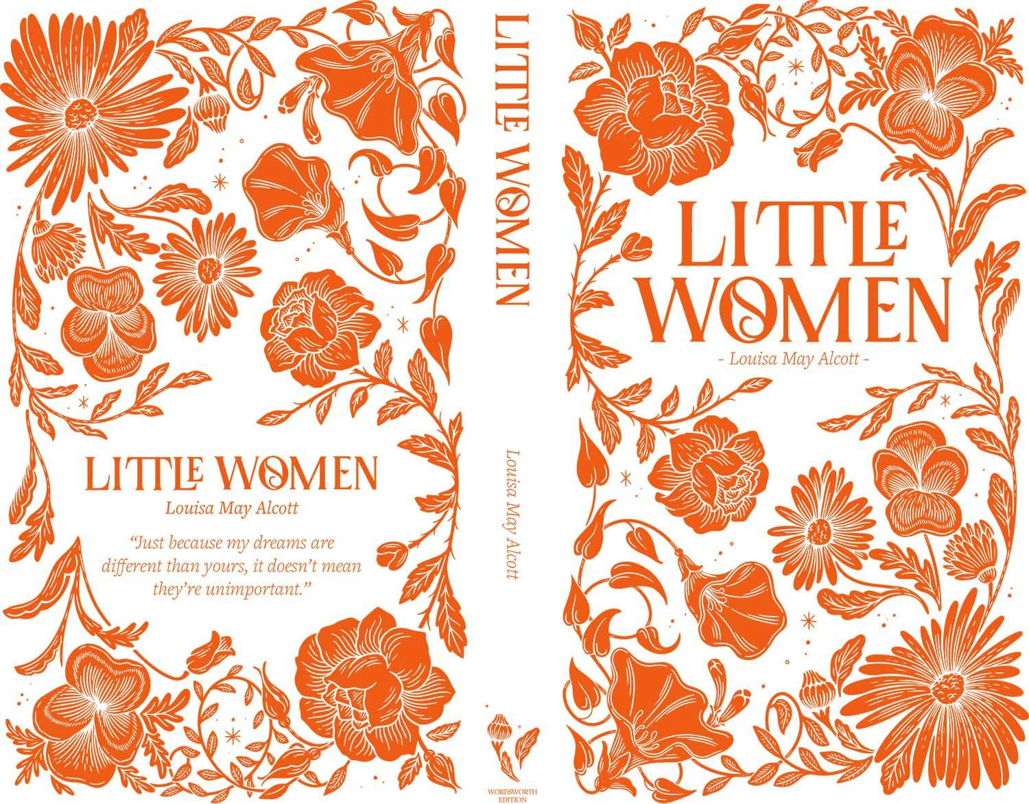 Little women illustration and Typography cover