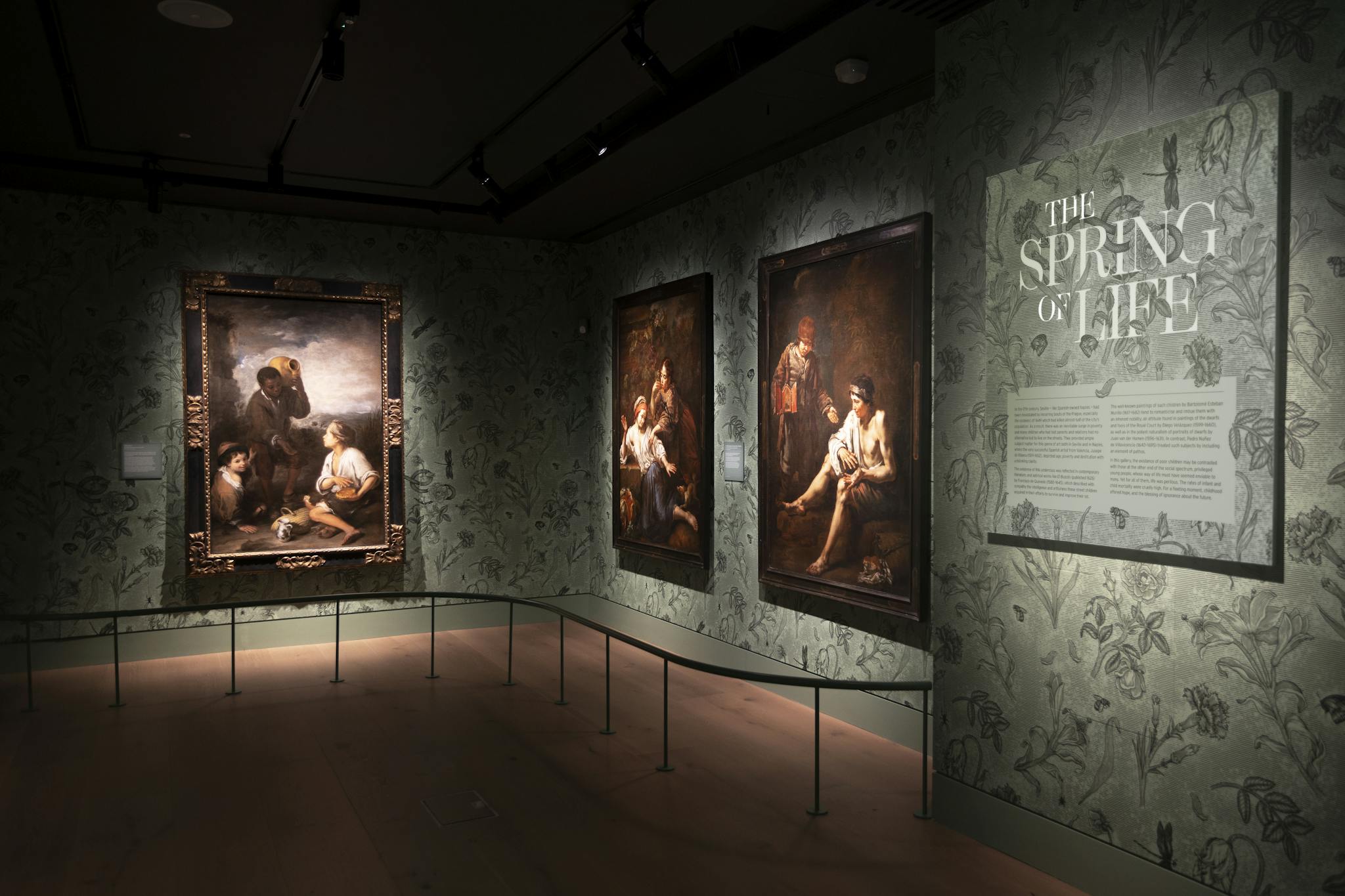 Picture of the Spanish gallery with it's illustrated wall paper